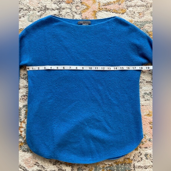 Vince Ribbed Boat Neck Sweater 100% Cashmere - Picture 11 of 12